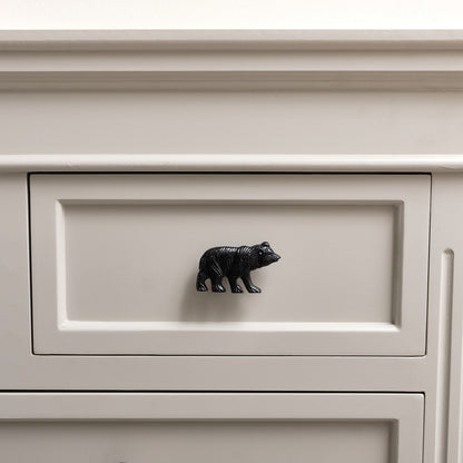 Matte Black Bear Drawer Knob