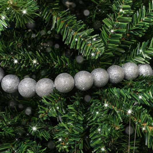  Silver Glitter Ball Garland - 200cm 