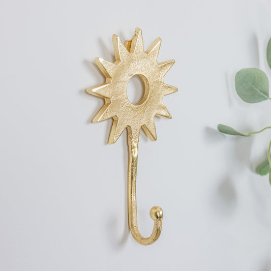  Gold Sunburst Wall Hook 