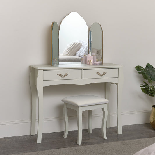  Dressing Table & Stool Set - Elizabeth Ivory Range 