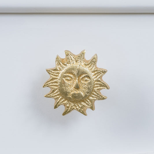  Gold Sun Drawer Knob 